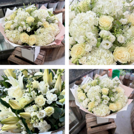 Beautifully Simple Showstopper White Flower Bouquet