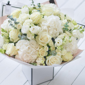 Beautifully Simple Showstopper White Flower Bouquet